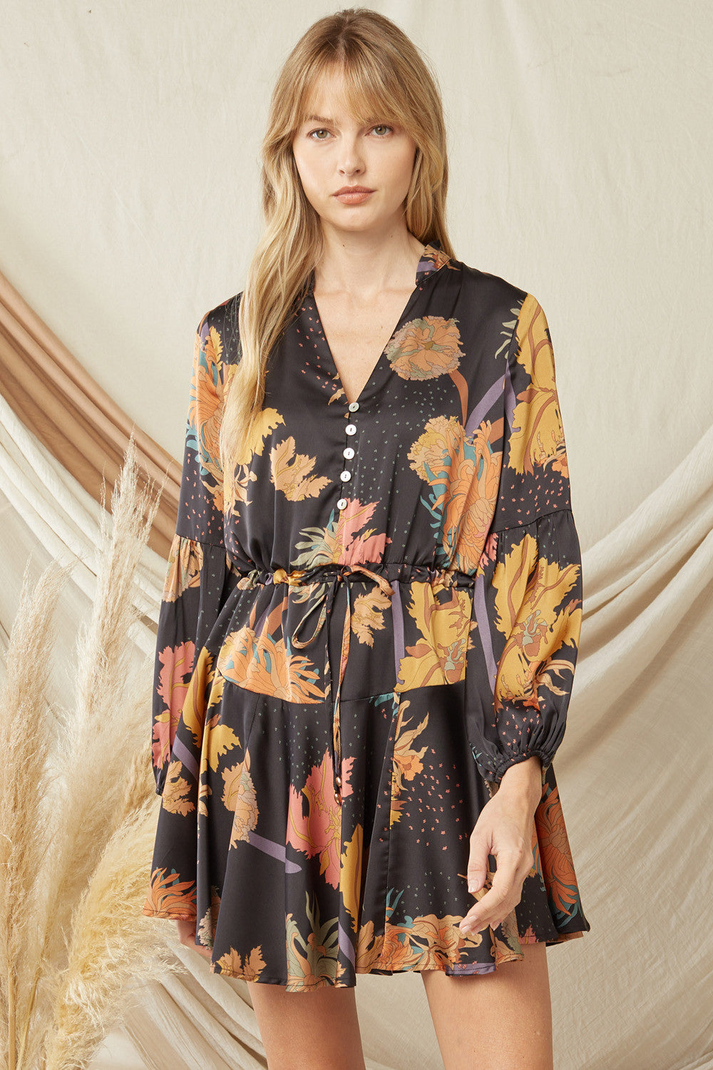 Fall Floral Dress