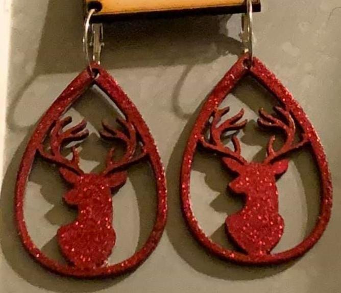 Cutout Reindeer Earrings