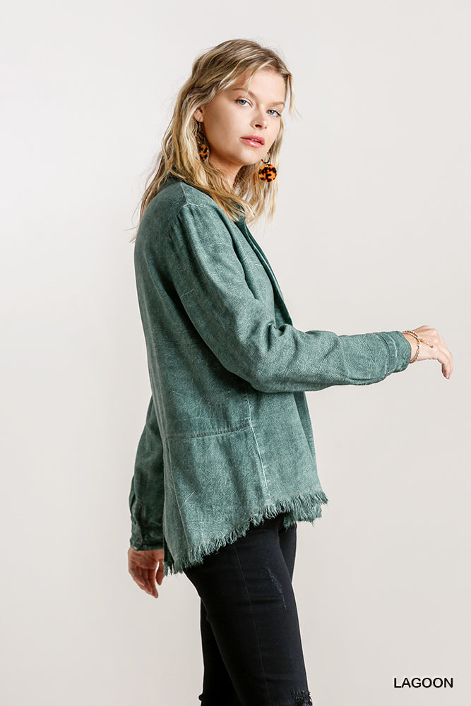 The Lagoon Linen Top