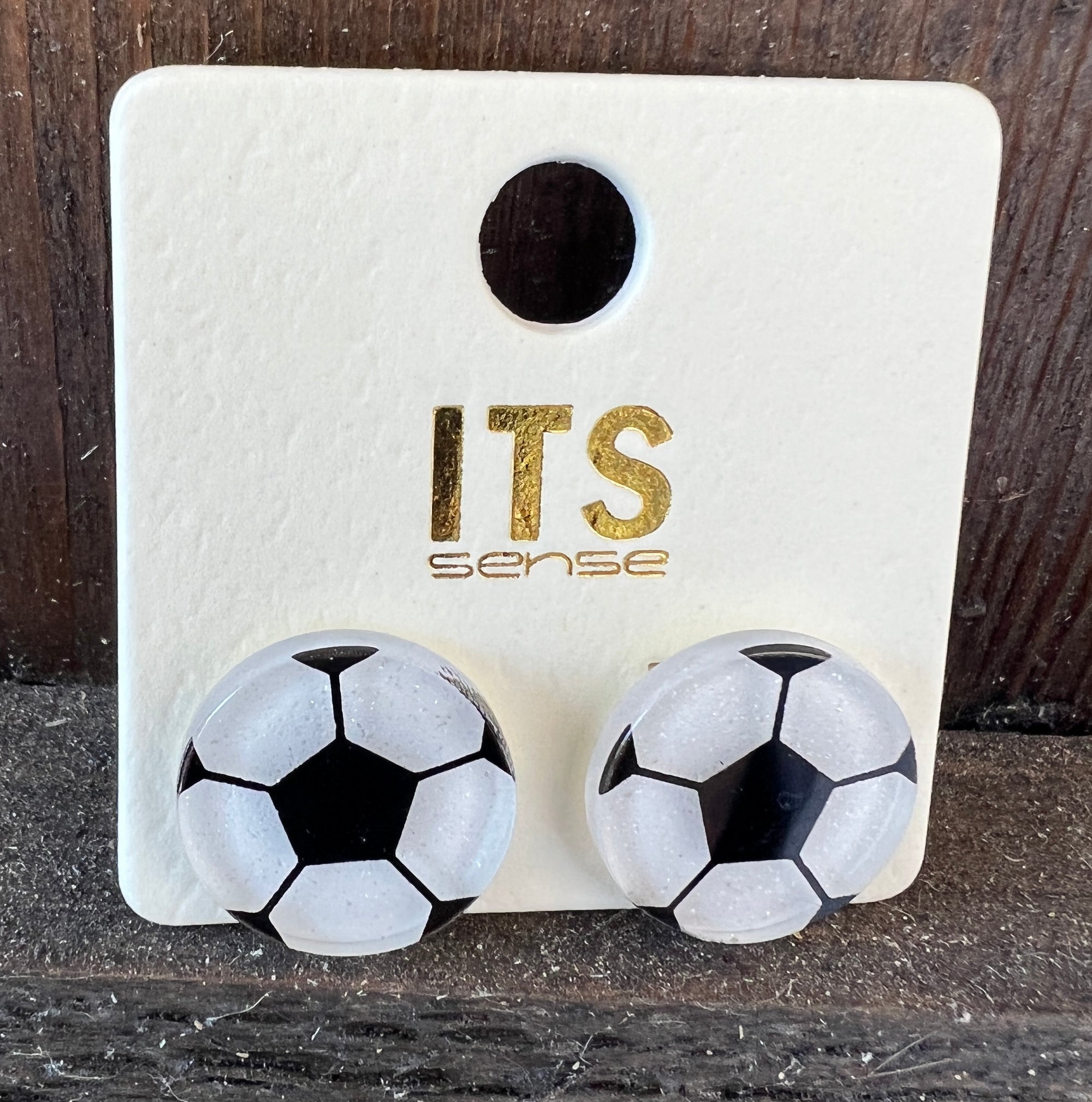 Soccer Stud Earring