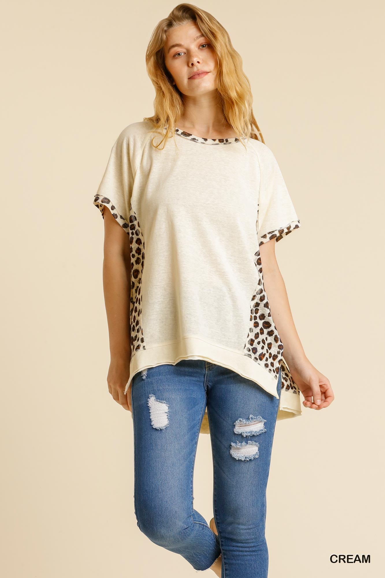 Leopard Swag Top