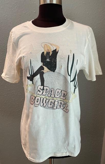 Blinged Space Cowgirl Tee