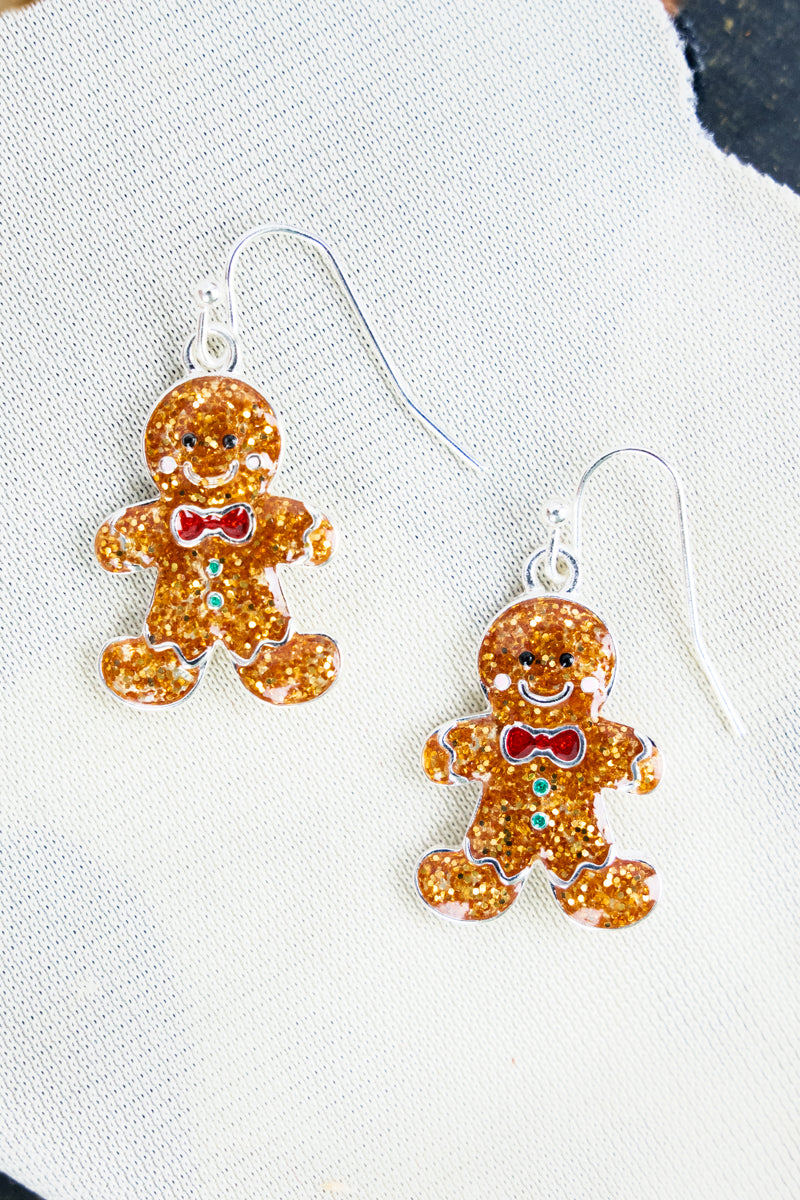 Gingerbread Man Earrings