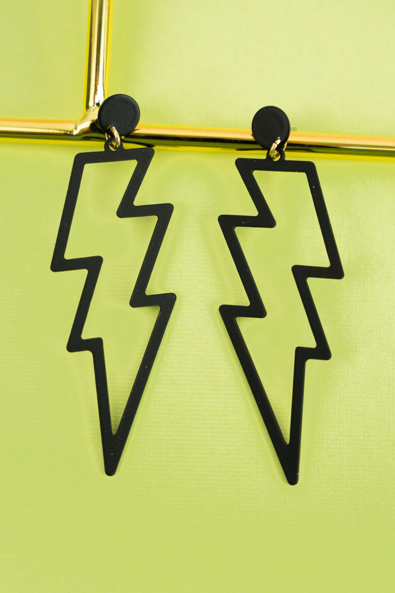 Black Allen Bolt Earrings