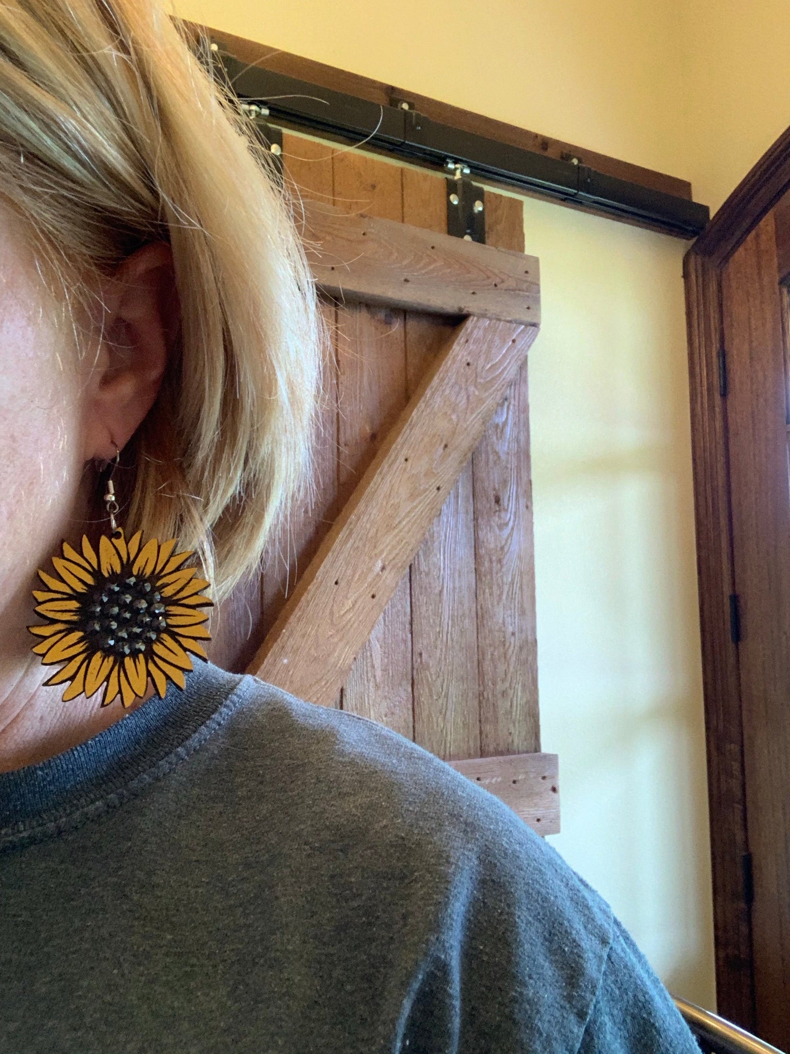 Large Sunflower Earrings