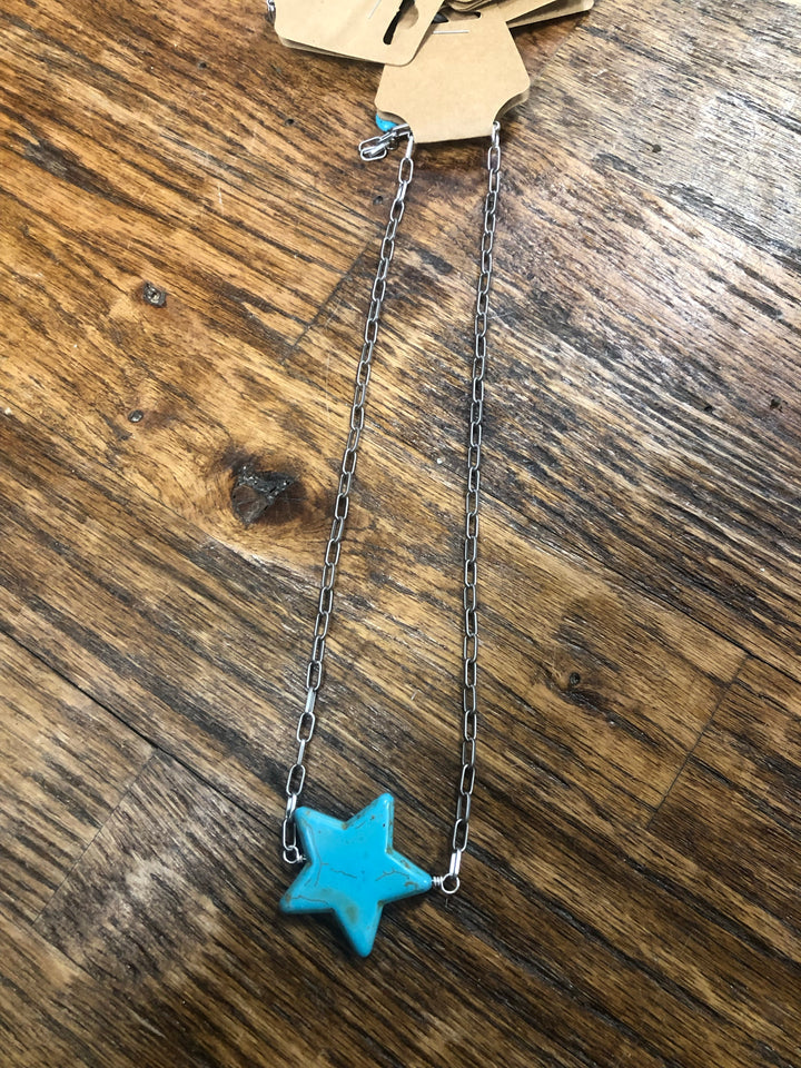 Paper Clip Star Necklace