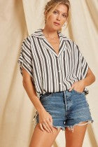 Stripe Dolman Top