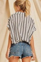 Stripe Dolman Top